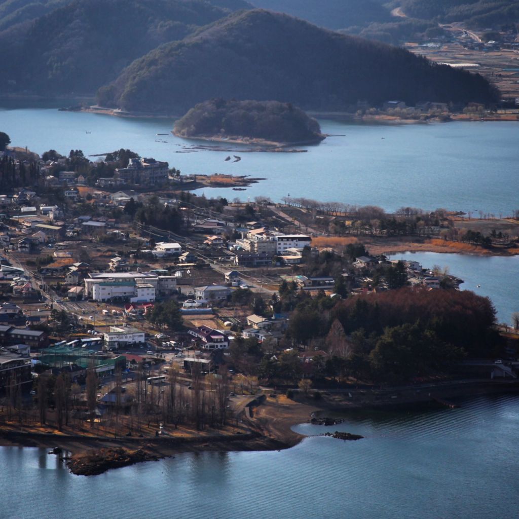 远眺河口湖，幽静的好地方啊