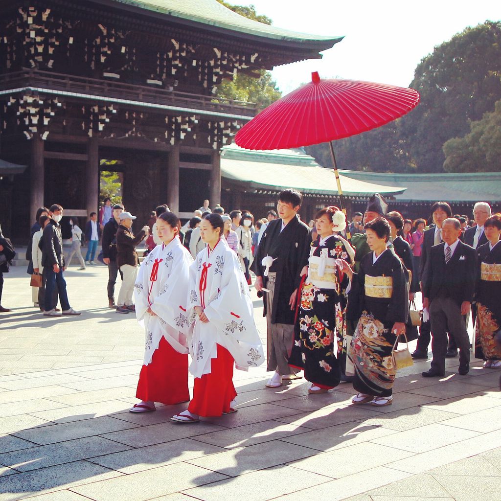 在明治神宫举行的婚礼