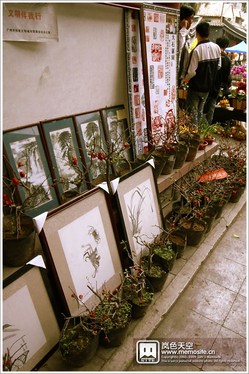 茶花加国画，经典元素